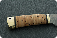 Нож Добрый (пескоструйная тонировка) береста, elmax, латунь : фото 5