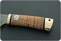 Нож Добрый (пескоструйная тонировка) береста, elmax, латунь : фото 6