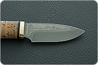 Нож Добрый (пескоструйная тонировка) береста, elmax, латунь : фото 7