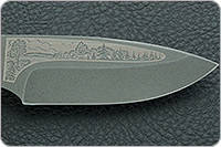 Нож Добрый (пескоструйная тонировка) береста, elmax, латунь : фото 8