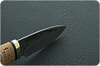 Нож Добрый (пескоструйная тонировка) береста, elmax, латунь : фото 9