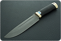 Нож Селигер  граб - черное дерево, эп-766, латунь : фото 2
