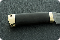 Нож Селигер  граб - черное дерево, эп-766, латунь : фото 5