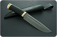 Нож Селигер  граб - черное дерево, эп-766, латунь : фото 9