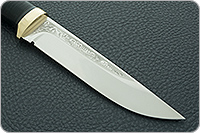 Нож Лиса наборная кожа, elmax, латунь : фото 4