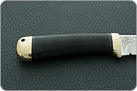 Нож Лиса наборная кожа, elmax, латунь : фото 5