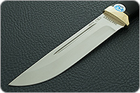 Нож Бекас граб - черное дерево, 95х18, латунь : фото 3