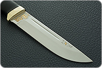 Нож Бекас граб - черное дерево, 95х18, латунь : фото 4
