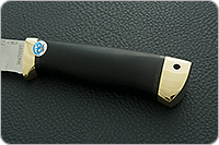 Нож Бекас граб - черное дерево, 95х18, латунь : фото 6