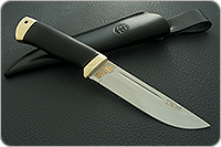 Нож Бекас граб - черное дерево, 95х18, латунь : фото 11