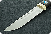 Нож Бекас стабилизированная карельская береза, elmax, латунь : фото 3