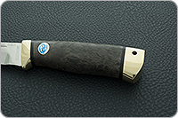 Нож Бекас стабилизированная карельская береза, elmax, латунь : фото 6