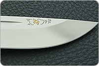 Нож Бекас стабилизированная карельская береза, elmax, латунь : фото 9