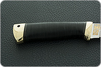 Нож Бекас наборная кожа, elmax, латунь : фото 5