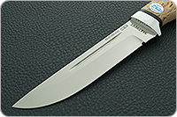 Нож Бекас натуральный цвет карелки стабилизированная карельская береза, 100х13м, алюминий : фото 3