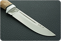 Нож Бекас натуральный цвет карелки стабилизированная карельская береза, 100х13м, алюминий : фото 4