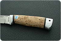 Нож Бекас натуральный цвет карелки стабилизированная карельская береза, 100х13м, алюминий : фото 6