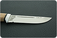 Нож Бекас натуральный цвет карелки стабилизированная карельская береза, 100х13м, алюминий : фото 7