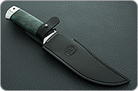 Нож Клычок-1 изумрудно-зеленый стабилизированная карельская береза, zdi-1016, алюминий : фото 10