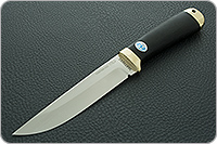 Нож Лиса граб - черное дерево, 95х18, латунь : фото 2