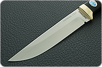 Нож Лиса граб - черное дерево, 95х18, латунь : фото 3