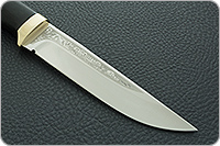 Нож Лиса граб - черное дерево, 95х18, латунь : фото 4
