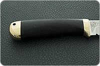 Нож Лиса граб - черное дерево, 95х18, латунь : фото 5