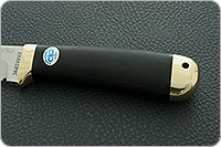 Нож Лиса граб - черное дерево, 95х18, латунь : фото 6