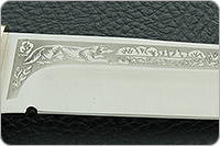 Нож Лиса граб - черное дерево, 95х18, латунь : фото 8