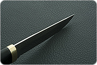 Нож Лиса граб - черное дерево, 95х18, латунь : фото 9