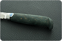 Нож Финка-Лаппи (болотная) стабилизированная карельская береза, elmax, алюминий : фото 6