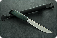 Нож Финка-Лаппи (болотная) стабилизированная карельская береза, elmax, алюминий : фото 8
