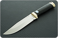 Нож Турист наборная кожа, d2, латунь : фото 2