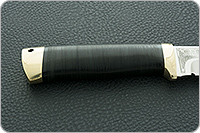 Нож Турист наборная кожа, d2, латунь : фото 5