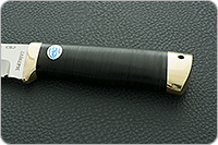 Нож Турист наборная кожа, d2, латунь : фото 6