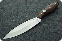 Нож Канадский средний (траппер) накладки орех, 100х13м, цельнометаллический : фото 2