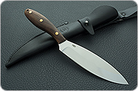 Нож Канадский средний (траппер) накладки орех, 100х13м, цельнометаллический : фото 9