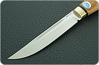 Нож Финка-Лаппи кап березовый, 100х13м, латунь : фото 3