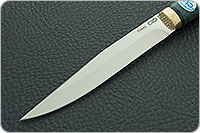 Нож Заноза стабилизированная карельская береза, elmax, латунь : фото 3