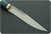 Нож Заноза стабилизированная карельская береза, elmax, латунь : фото 4