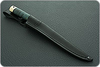 Нож Заноза стабилизированная карельская береза, elmax, латунь : фото 11