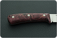 Нож Лиса ЦМ накладки стабилизированная карельская береза, 100х13м, цельнометаллический : фото 5