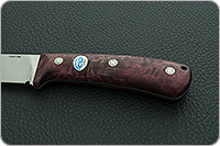 Нож Лиса ЦМ накладки стабилизированная карельская береза, 100х13м, цельнометаллический : фото 6