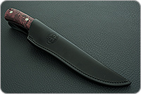 Нож Лиса ЦМ накладки стабилизированная карельская береза, 100х13м, цельнометаллический : фото 10