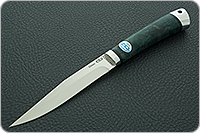 Нож Заноза стабилизированная карельская береза, elmax, алюминий : фото 2