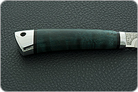 Нож Заноза стабилизированная карельская береза, elmax, алюминий : фото 5