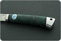 Нож Заноза стабилизированная карельская береза, elmax, алюминий : фото 6