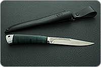 Нож Заноза стабилизированная карельская береза, elmax, алюминий : фото 10