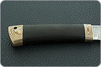 Нож Пескарь граб - черное дерево, 95х18, мокуме : фото 5