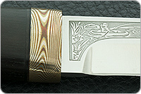 Нож Пескарь граб - черное дерево, 95х18, мокуме : фото 8